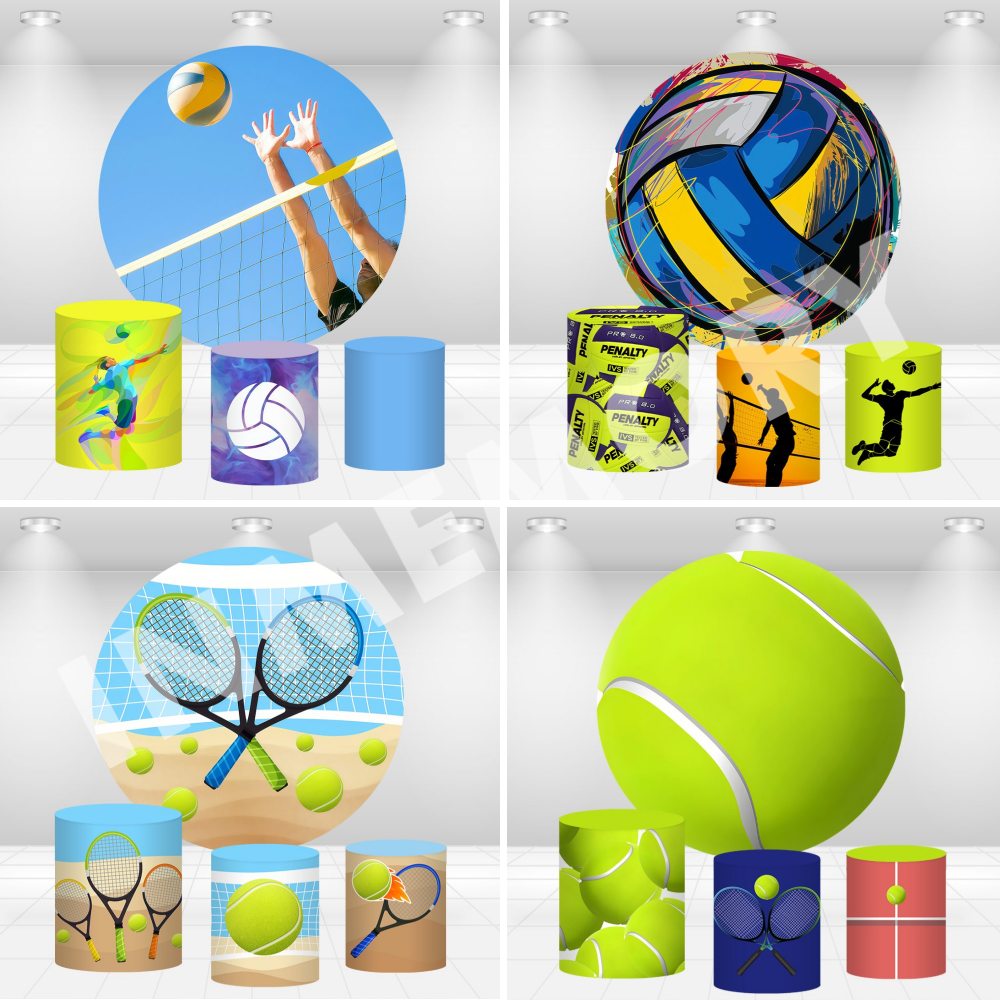 Table Tennis Background - Круглый фон с тематикой пляжного волейбола