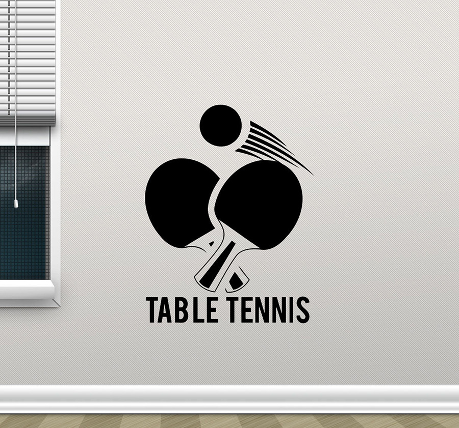 Table Tennis Background - Настенный стикер для настольного тенниса, Спортивная