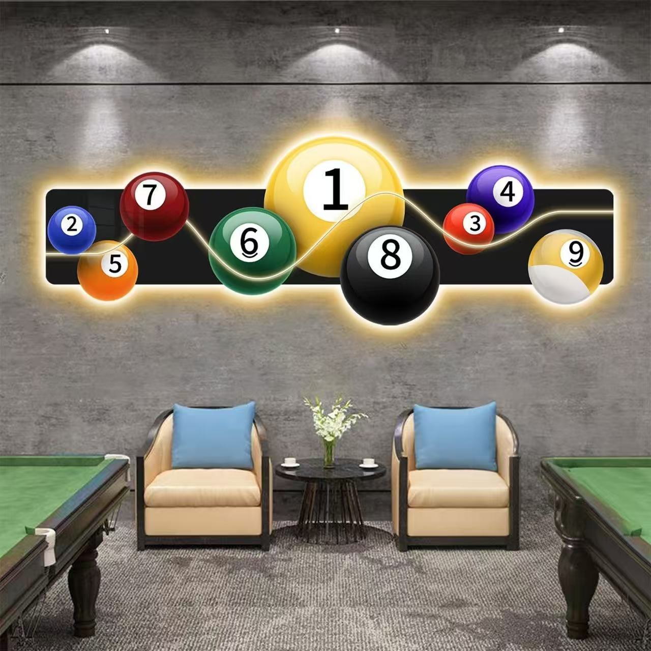 Светодиодная светящаяся картин – обзор и цена Table Tennis Background