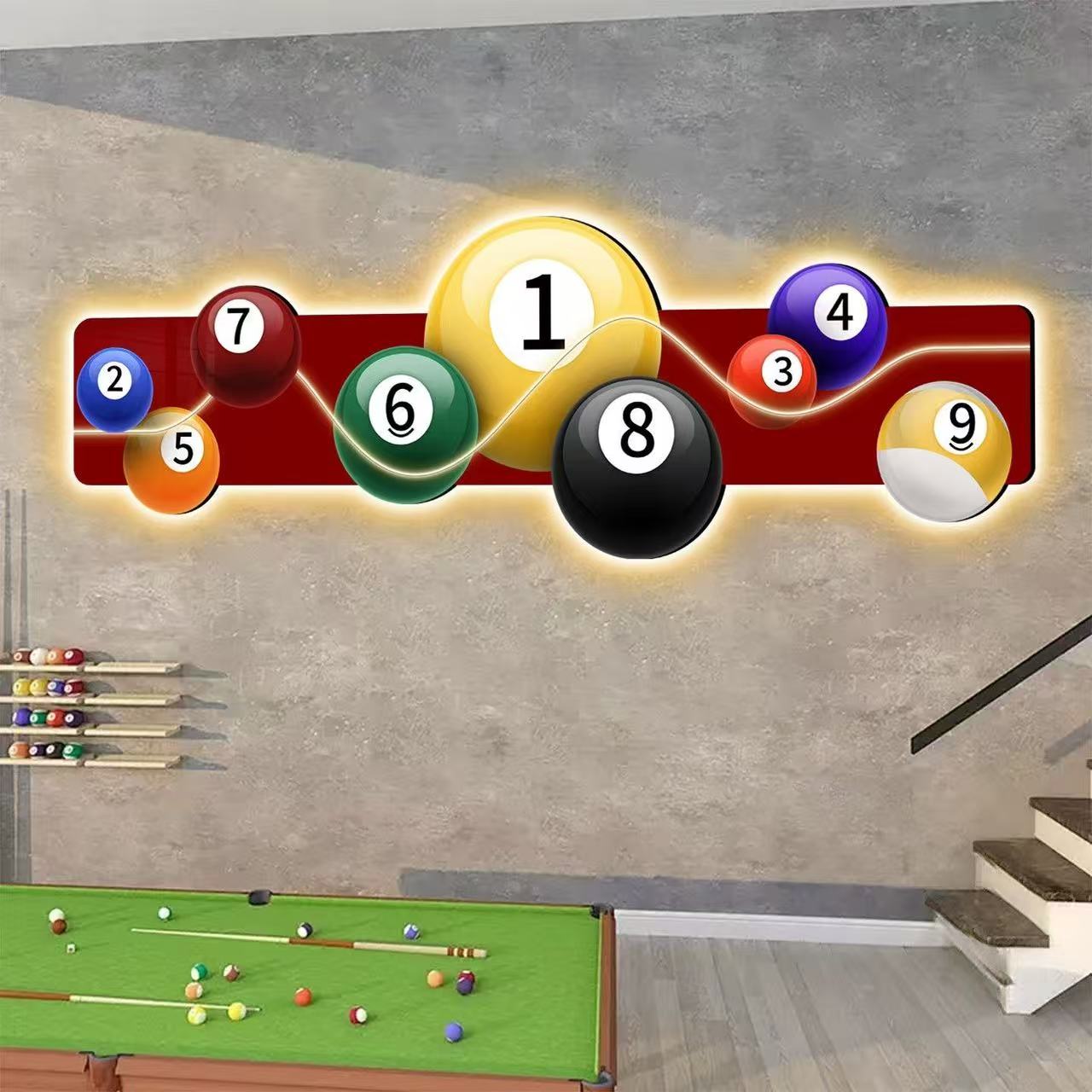 Светодиодная светящаяся картин – обзор и цена Table Tennis Background